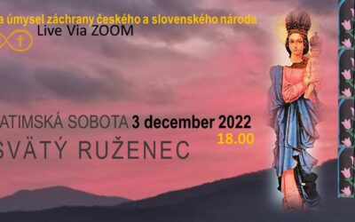 Ruženec ochrany za český a slovenský národ 3.12.2022