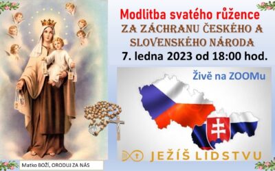 Ruženec ochrany za český a slovenský národ 7.1.2023