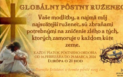 Globálny pôstny ruženec od 16.02 – 29.03.2024